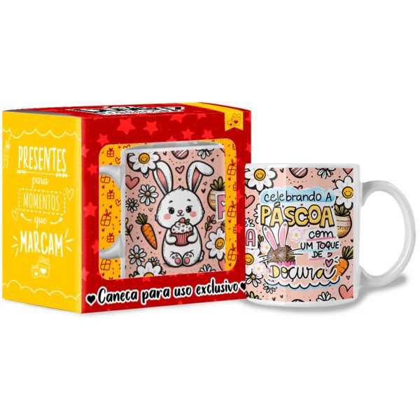 Celebrando a Páscoa Com um Toque de Doçura - Caneca
