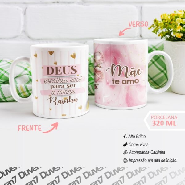 DEUS escolheu você para ser a minha Rainha - Caneca - Image 2