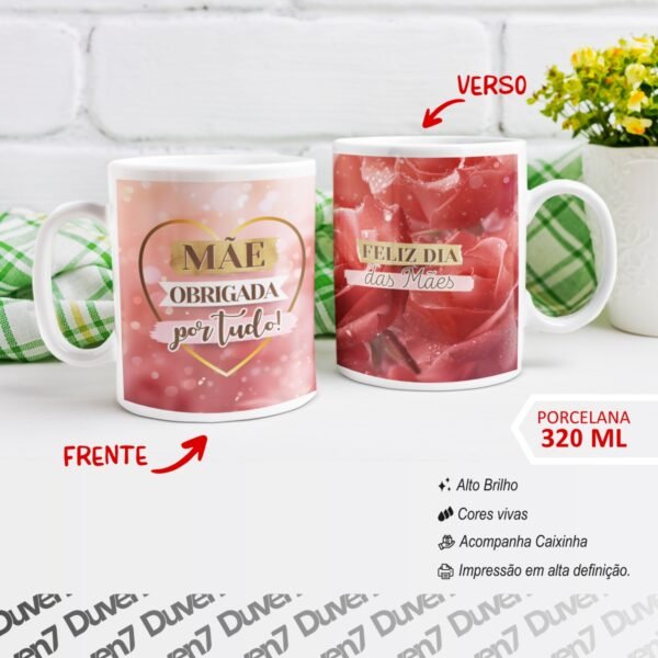 Mãe obrigada por tudo! - Caneca - Image 2