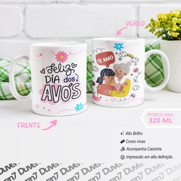 Feliz Dia dos Avós, Te amo - Caneca - Image 2