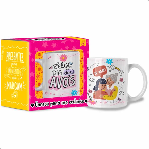 Feliz Dia dos Avós, Te amo - Caneca