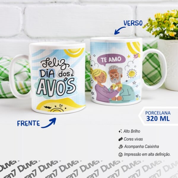 Feliz Dia dos Avós, Te amo - Caneca - Image 2