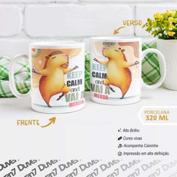 Keep Calm and Vai a Merda - Caneca Capivara - Image 2