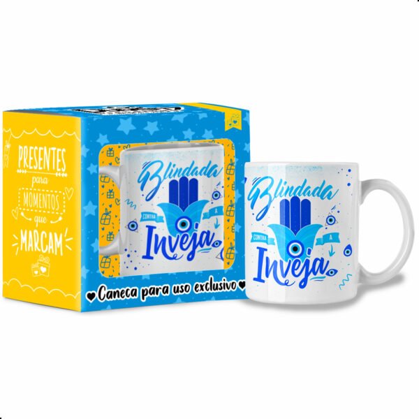 Blindada Contra a Inveja - Caneca Olho Grego