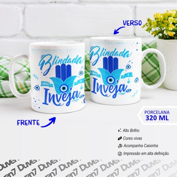 Blindada Contra a Inveja - Caneca Olho Grego - Image 2