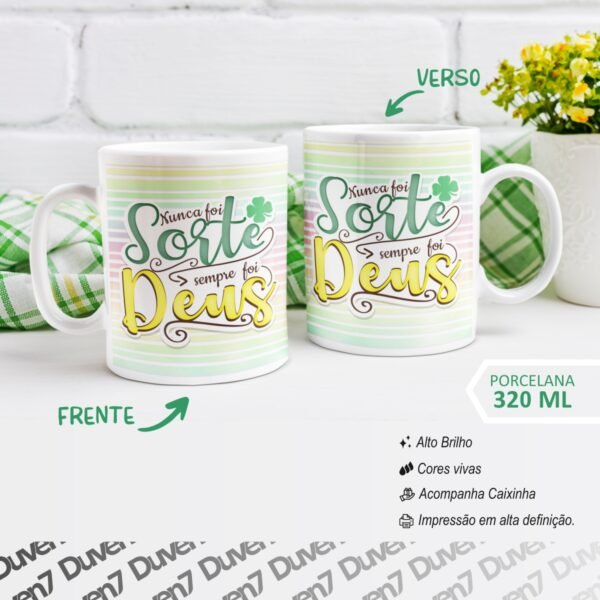 Nunca foi sorte, Sempre foi Deus - Caneca - Image 2